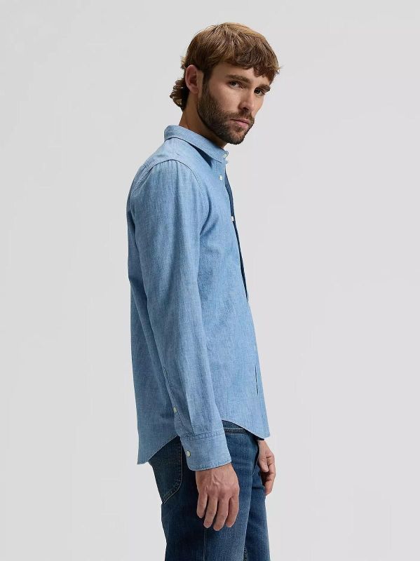 Lee Regulart Shirt Light Chambray  (112376561 light chambray) - MerkenOutlet