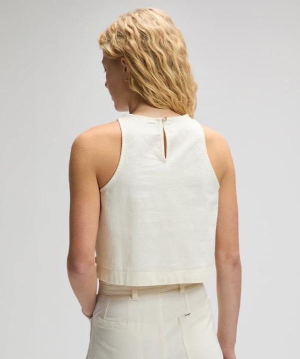Lee Boxy Sleeveless Top Natural White  (112378260 natural) - MerkenOutlet