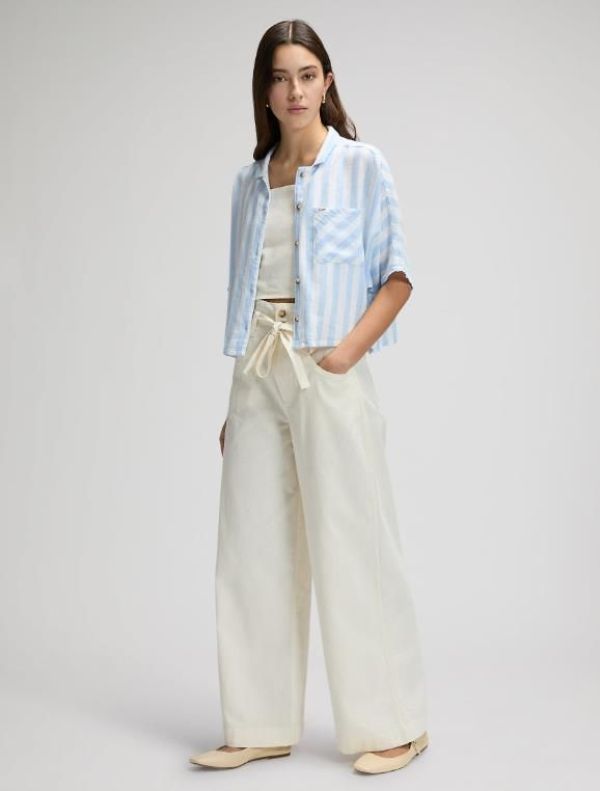 Lee Resort Shirt Sea Mist Stripe  (112378262 seamist) - MerkenOutlet