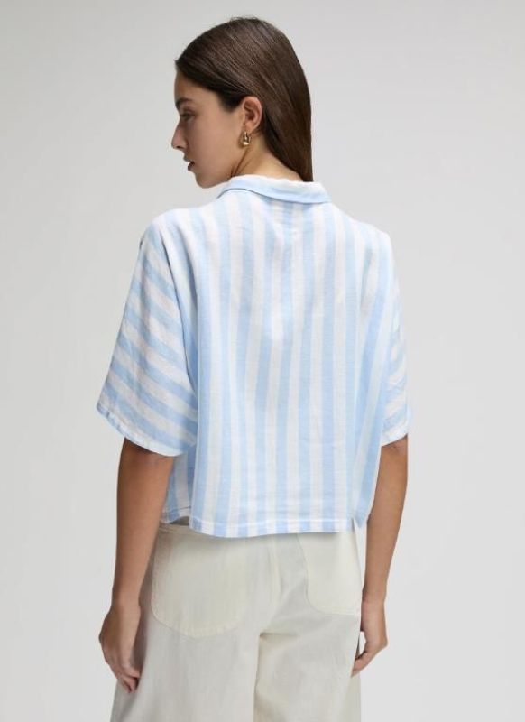 Lee Resort Shirt Sea Mist Stripe  (112378262 seamist) - MerkenOutlet