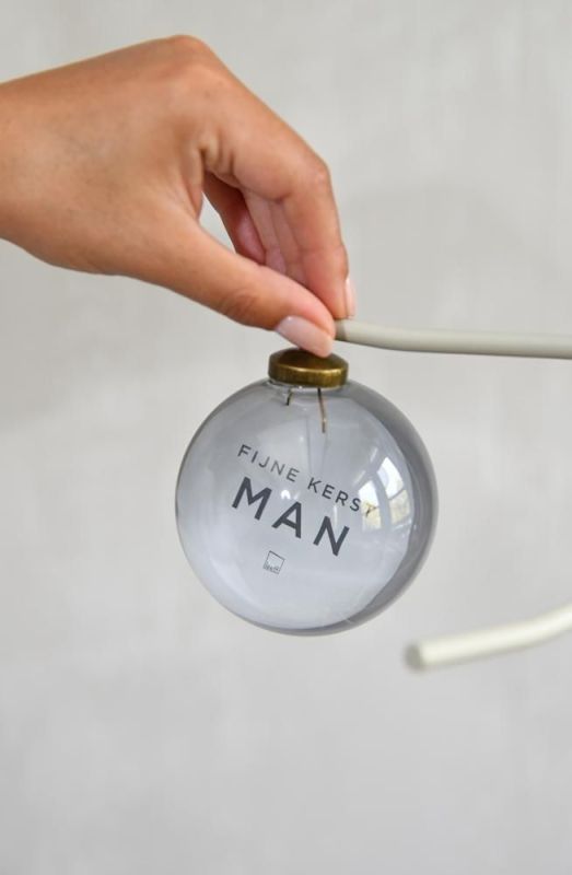 Leeff Kerstbal 'Fijne Kerst Man'  (18527) - MerkenOutlet