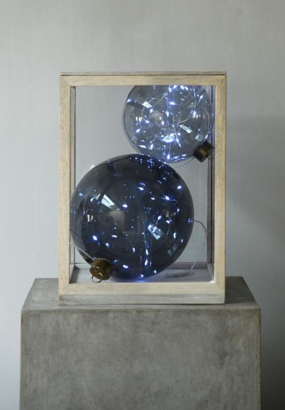 Leeff Kerstbal L Led Slinger Donkergrijs  (18535) - MerkenOutlet