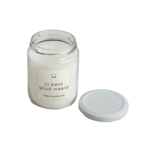 Leeff Jar Candle L 'Jij Bent Goud Waard'  (18616) - MerkenOutlet