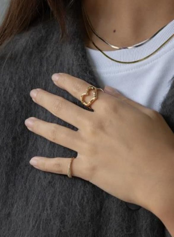 Les Soeurs Gaia Pinky ring Strass Gold  (gaia pinky ring strass ) - MerkenOutlet
