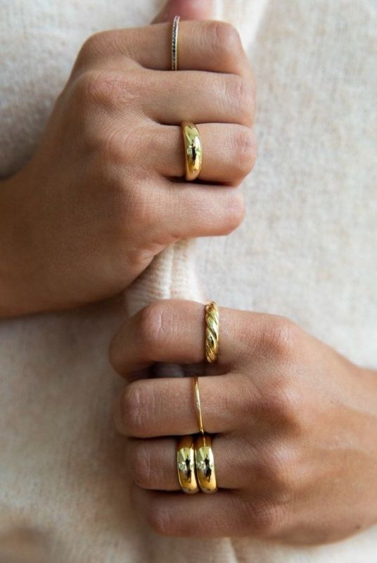 Les Soeurs Ginette Dome Ring Gold  (ginette dome ring gold) - MerkenOutlet