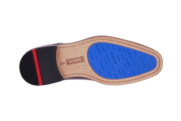 Lloyd Riviers Blauw Geklede Schoen Uitneembaar Voetbed  (RIVIERS) - MerkenOutlet