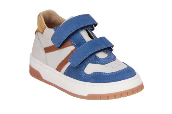 Luca Velcroschoen Offwhite-Blauw  (26101AC) - MerkenOutlet