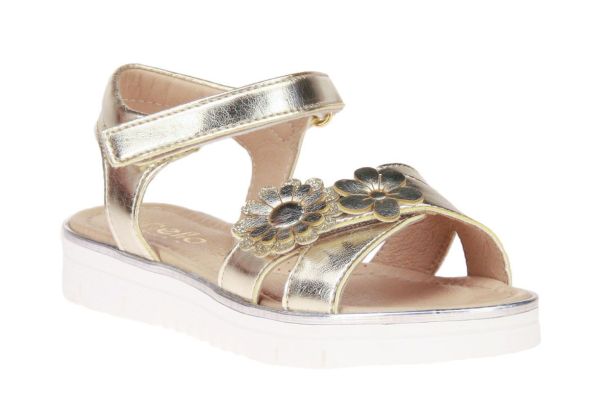 Lunella Sandaal Goud Bloemen  (24780 PLATINO) - MerkenOutlet