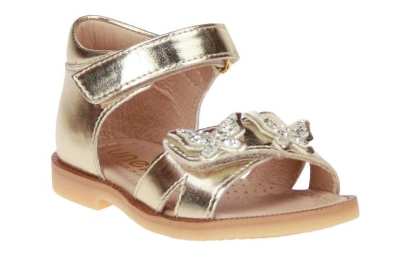 Lunella Goud Sandaaltje Vlinder Gesloten Hiel  (E24576 PLATINO) - MerkenOutlet