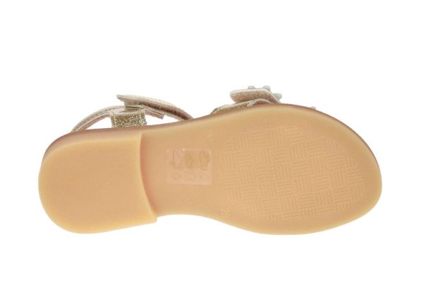 Lunella Gouden Sandaal Bloemetjes  (E24769 PLATINO) - MerkenOutlet