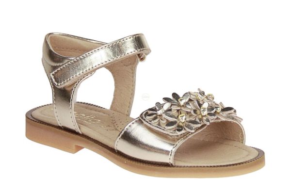 Lunella Sandaal Goud Bloemen  (25667C PLATINO) - MerkenOutlet