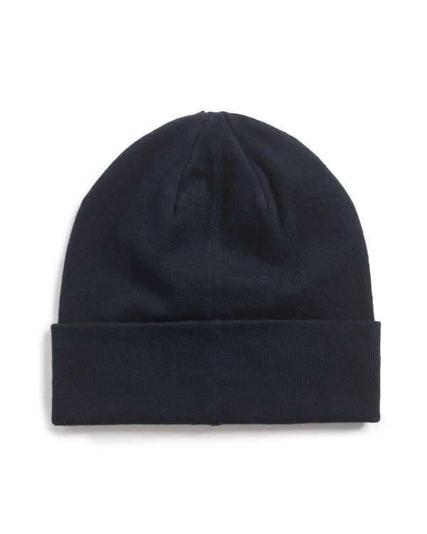 Lyle & Scott Cotton Merino Beanie Dark Navy  (HE2313A-Z271) - MerkenOutlet