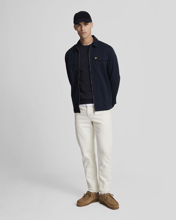 Lyle & Scott Lambswool Blend Crew Neck Jumper Dark Navy Marl  (KN2114VC-Z56) - MerkenOutlet