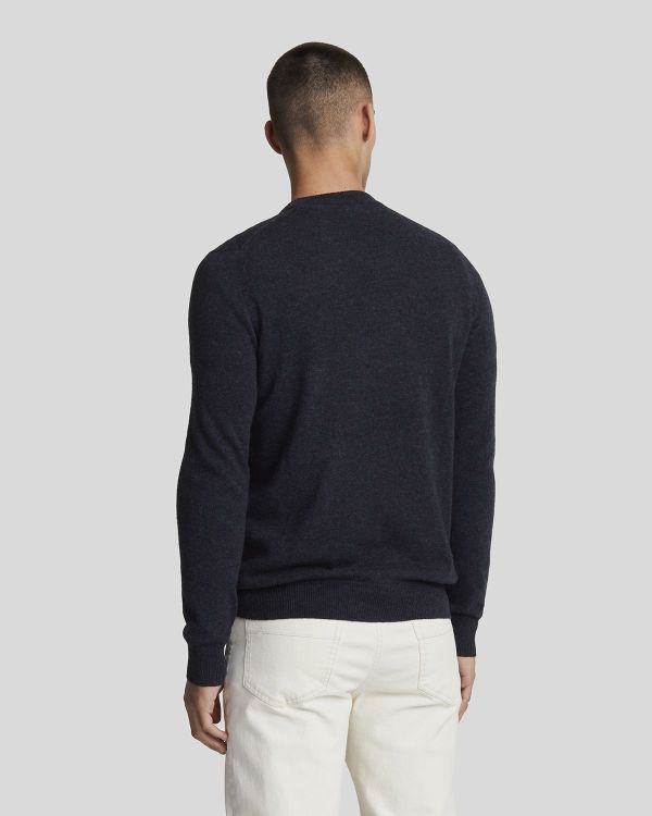 Lyle & Scott Lambswool Blend Crew Neck Jumper Dark Navy Marl  (KN2114VC-Z56) - MerkenOutlet