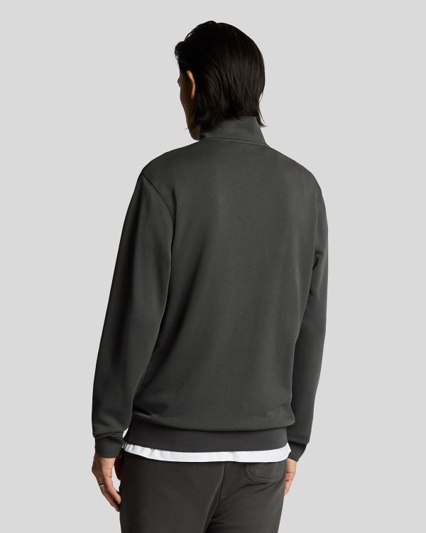 Lyle & Scott Superfine Quarter Zip Sweatshirt Gunmetal  (ML2258TON-W635) - MerkenOutlet
