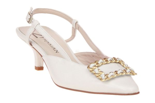 Marian Witte Pump Openhiel  (10904-TOFU) - MerkenOutlet