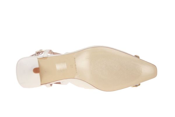 Marian Witte Pump Openhiel  (10904-TOFU) - MerkenOutlet