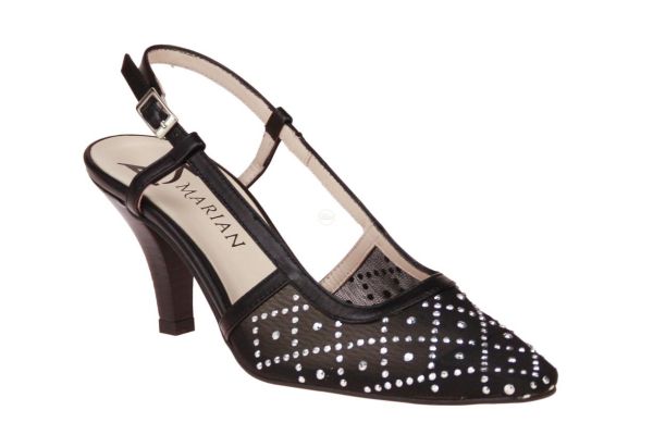 Marian Zwarte Pump Openhiel  (11909-NEGRO) - MerkenOutlet