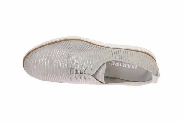Maripé Wit-grijze Veterschoen  (20582zilver) - MerkenOutlet