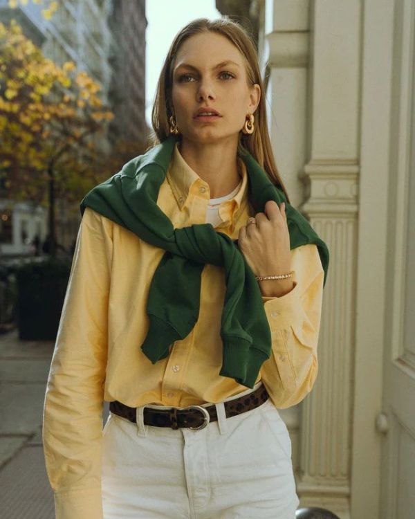 Mercer The Oxford Shirt Yellow  (AP261008-200) - MerkenOutlet