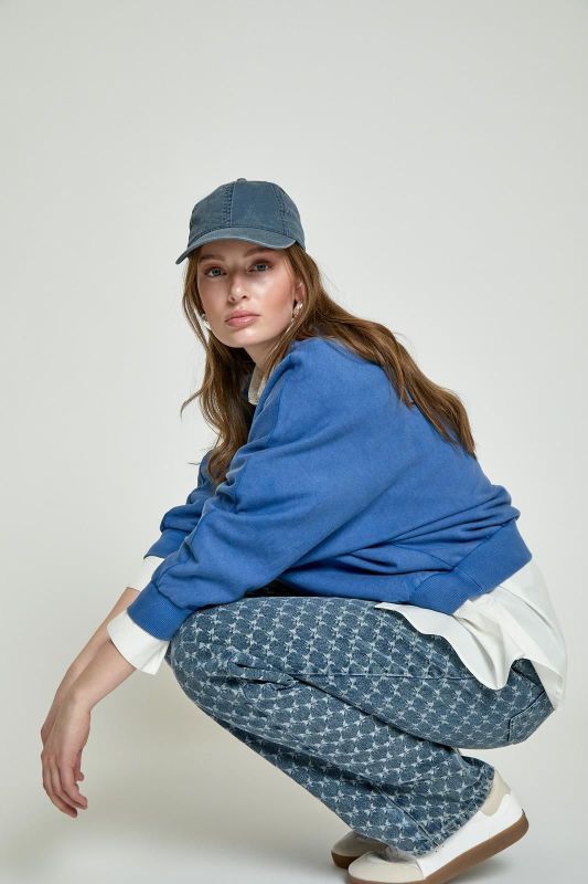 Minus Filine Sweat Bright Cobalt Blue  (MI6874-1905) - MerkenOutlet