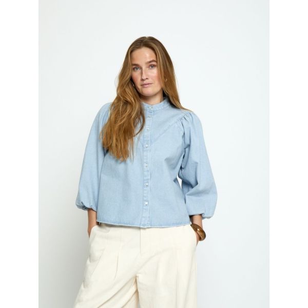 MSNew Solene Denim Shirt Skyway Blue  (MI6997-2284 Skyway Blue) - MerkenOutlet