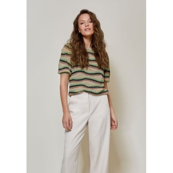 Minus Pamira Knit T-Shirt Cactus  (MI6218-3750) - MerkenOutlet