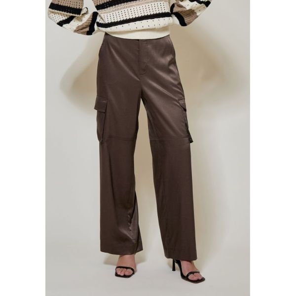 Minus Wendy Wide Leg Pant Dark Earth  (MI6248-392) - MerkenOutlet