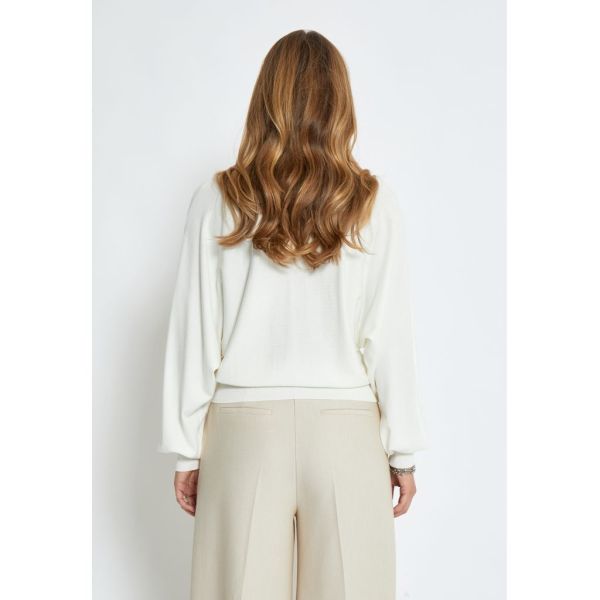 Minus Dana Bat Sleeve Knit Pullover Broken White  (mi6280-220) - MerkenOutlet