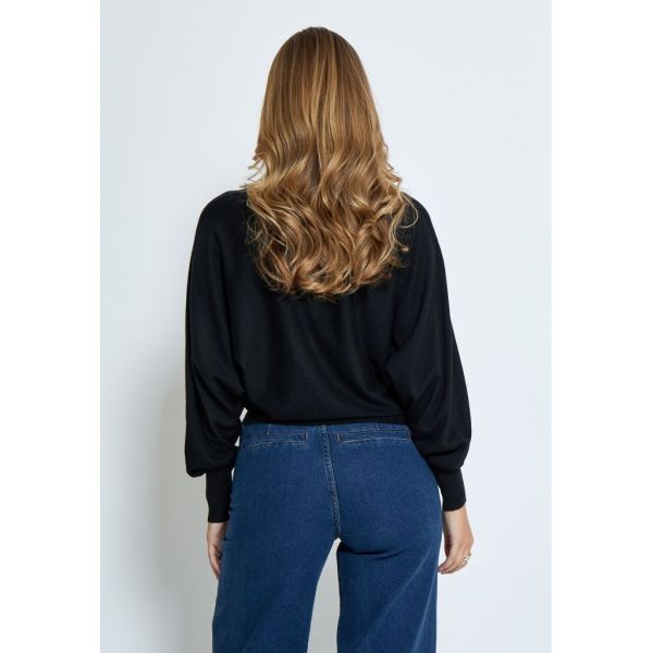 Minus Dana Bat Sleeve Knit Pullover Black  (mi6280-100) - MerkenOutlet