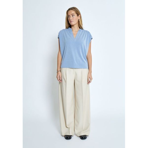 Minus Fiba Modal T-Shirt Ice Blue  (MI6588-1048) - MerkenOutlet