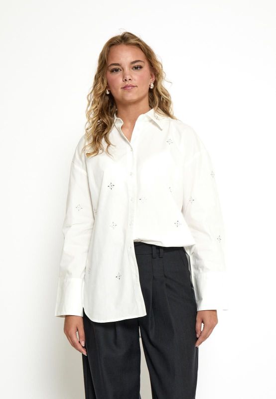 Minus Lumi shirt Cloud Dancer  (MI6844-235) - MerkenOutlet