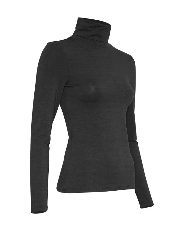 MSCH Olivie Rollneck LS Top Black  (16990-BLACK) - MerkenOutlet