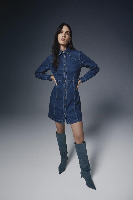 MSCH Dielle Emma Dress Dark Blue Wash  (18577 DARK BLUE WASH) - MerkenOutlet