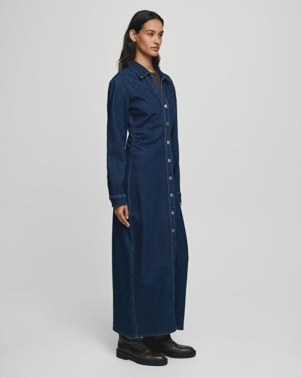 MSCH Mow Shirt Dress Dark Blue Wash  (19504 DARK BLUE WASH) - MerkenOutlet