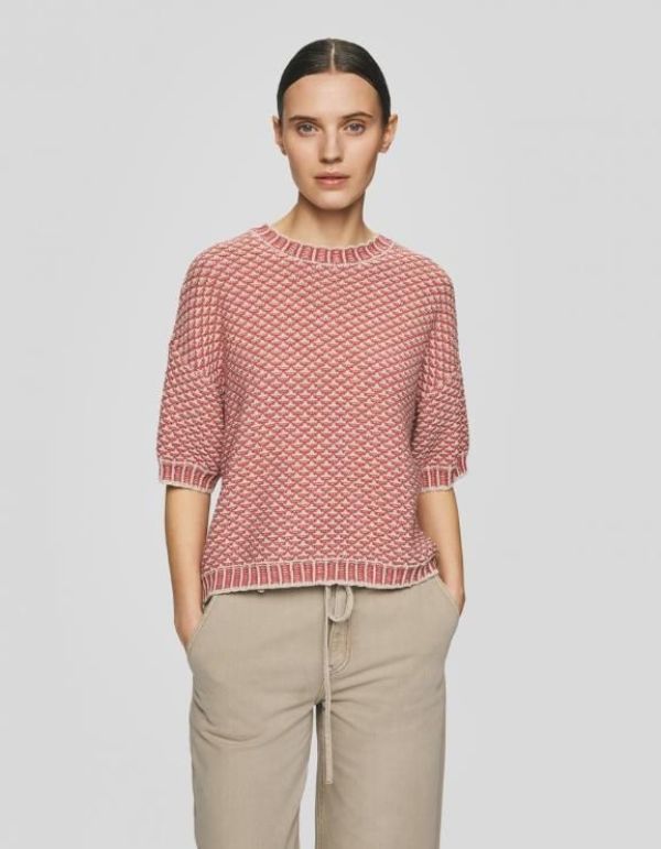 MSCH Catina Pilla 2/4 Pullover Oatmeal/Faded Rose  (19609) - MerkenOutlet