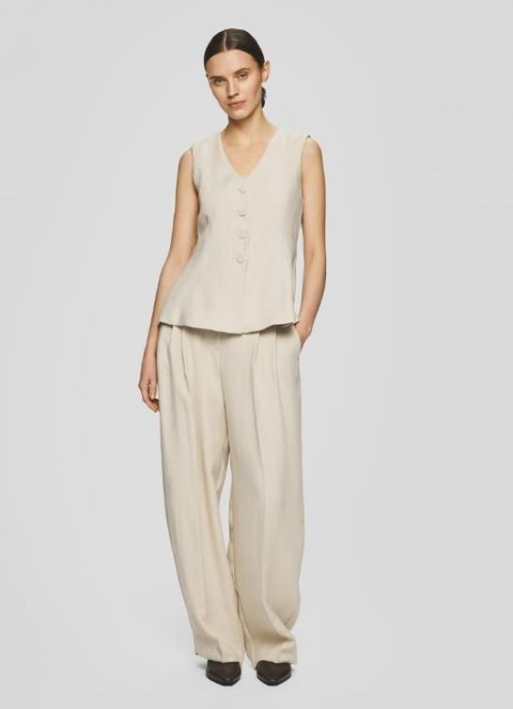 MSCH Esteriane HW Pants Oatmeal Melange  (19647 OATMEAL MELANGE) - MerkenOutlet