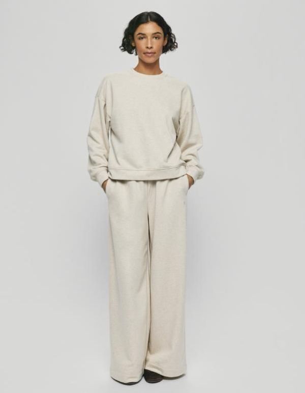 MSCH Taia Briena Sweat Pants Oatmeal Melange  (19665 OATMEAL MELANGE) - MerkenOutlet