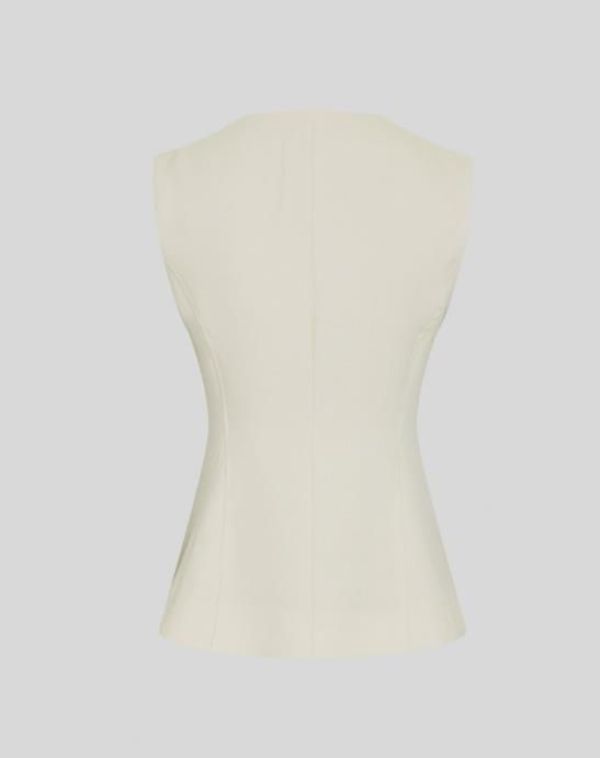 MSCH Esteriane Waistcoat Oatmeal  (19928 OATMEAL) - MerkenOutlet