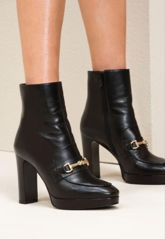 Nero Giardini Zwarte Enkellaars  (I308721DE-100) - MerkenOutlet