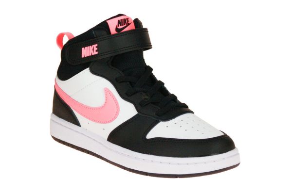 Nike Court Borough Mid 2 GS Zwart-Roze-Wit  (CD7782-005) - MerkenOutlet