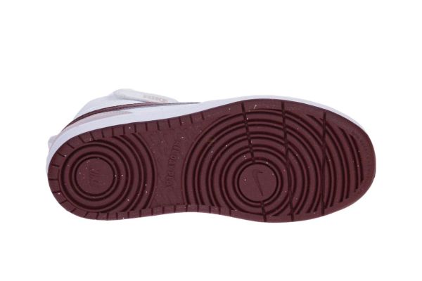 Nike Court Borough Mid White Burgundy 2 PSV  (CD7783-118) - MerkenOutlet