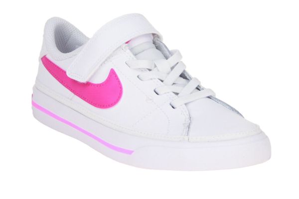 Nike Court Legacy PSV White/Laser Fuchsia  (DA5381-124) - MerkenOutlet