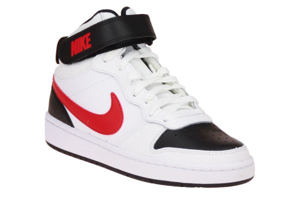 Nike Court Borough Mid 2 GS Wit-Zwart  (CD7782-110) - MerkenOutlet