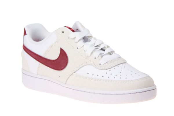 Nike Court Vision Low Sneaker Wit-Rood  (FQ7628-100) - MerkenOutlet