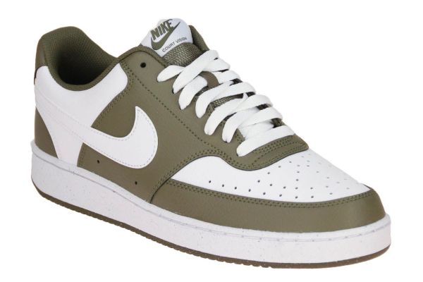 Nike Court Vision Low Medium Olive-White Sneaker  (HM9862-201) - MerkenOutlet