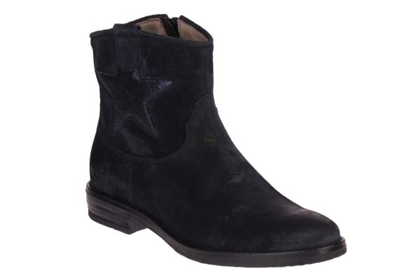 Ninette en Fleur Blauw Suede Korte Laars  (8986) - MerkenOutlet