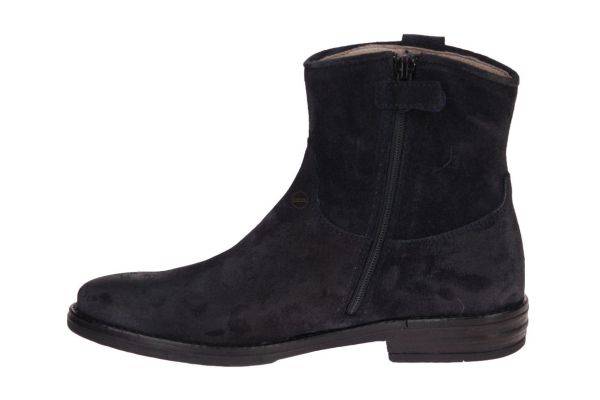 Ninette en Fleur Blauw Suede Korte Laars  (8986) - MerkenOutlet