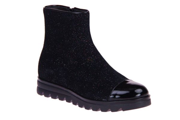 Ninette en Fleur Zwarte Korte Laars Glitter  (9170) - MerkenOutlet