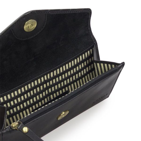 O My Bag Enveloppe Pixie Black Croco Classic Leather  (OMB-E103CVI) - MerkenOutlet